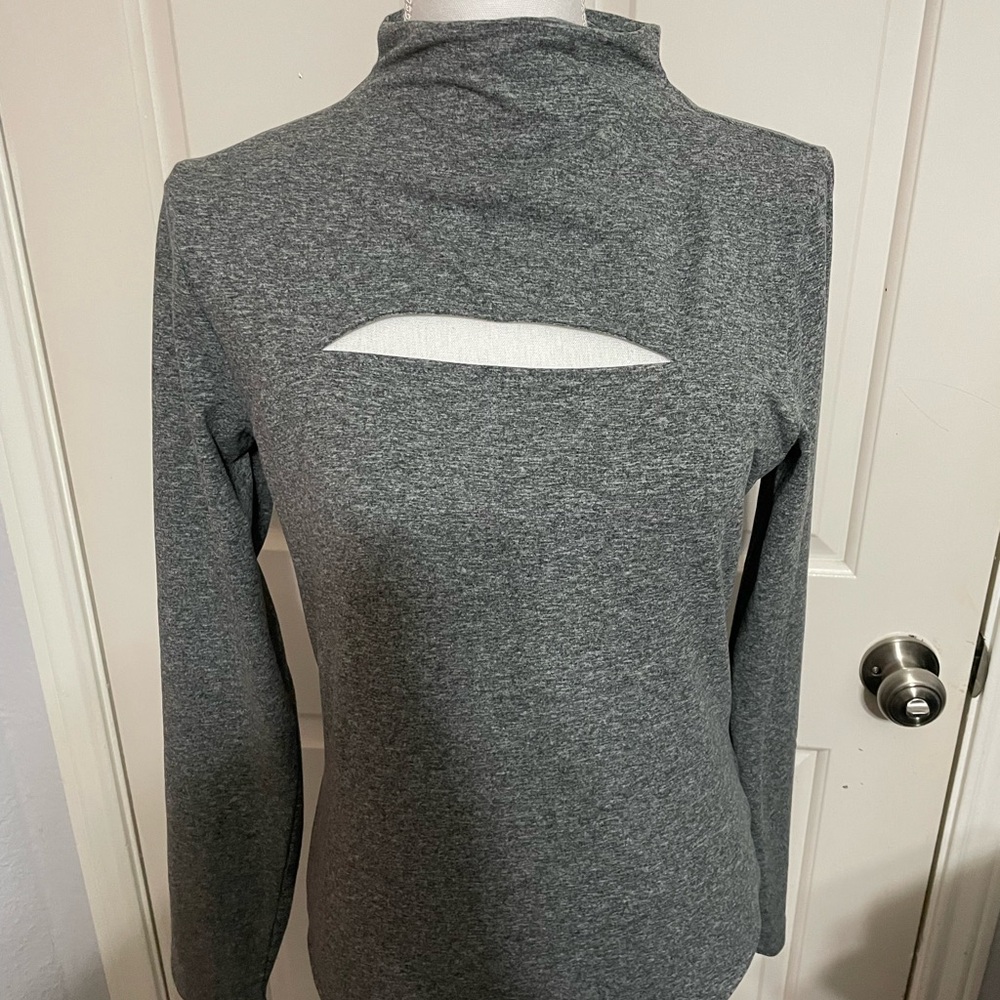 Express Gray Bodysuit Top with Modern Elegance